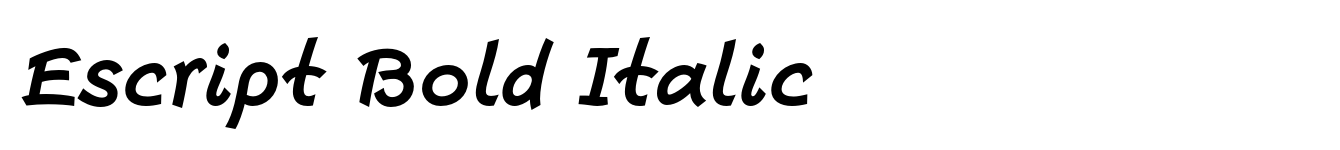 Escript Bold Italic